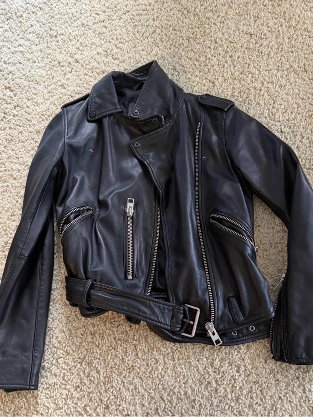 Allsaints BALFERN LEATHER BIKER JACKET - Picture 3 of 7